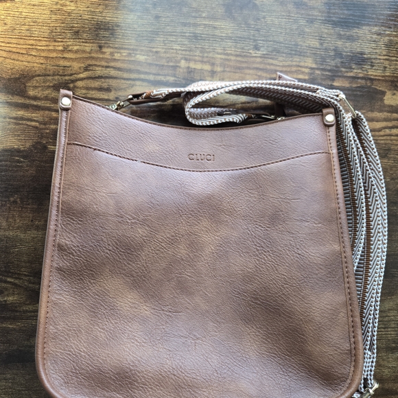 Cluci Brown Crossbody Bag with 2 Straps EUC $40 - Picture 7 of 13